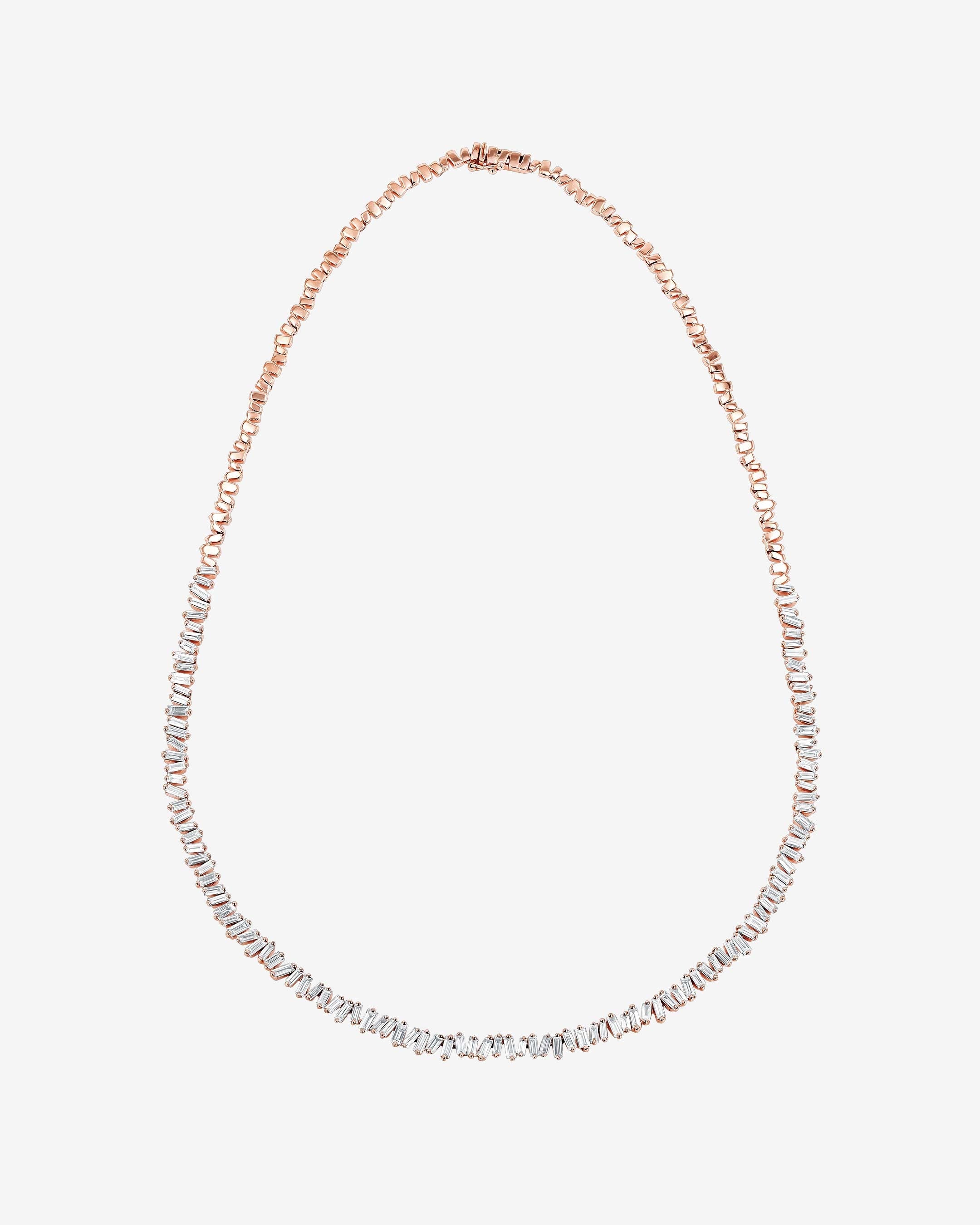14K Rose Gold Diamond Tennis Chain 65081: buy online in NYC. Best price at  TRAXNYC.